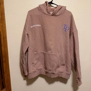 Inaka Power Men's Mauve Hoodie with Purple Logo